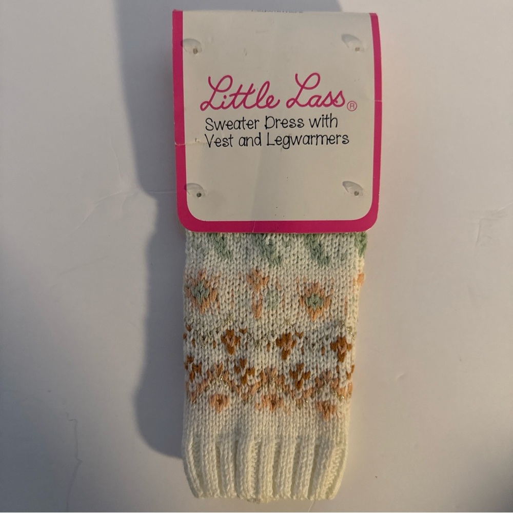 Little Lass Girls Light Pink Knit Legwarmers 8 1/2 “ x  3 1/2” - NWT